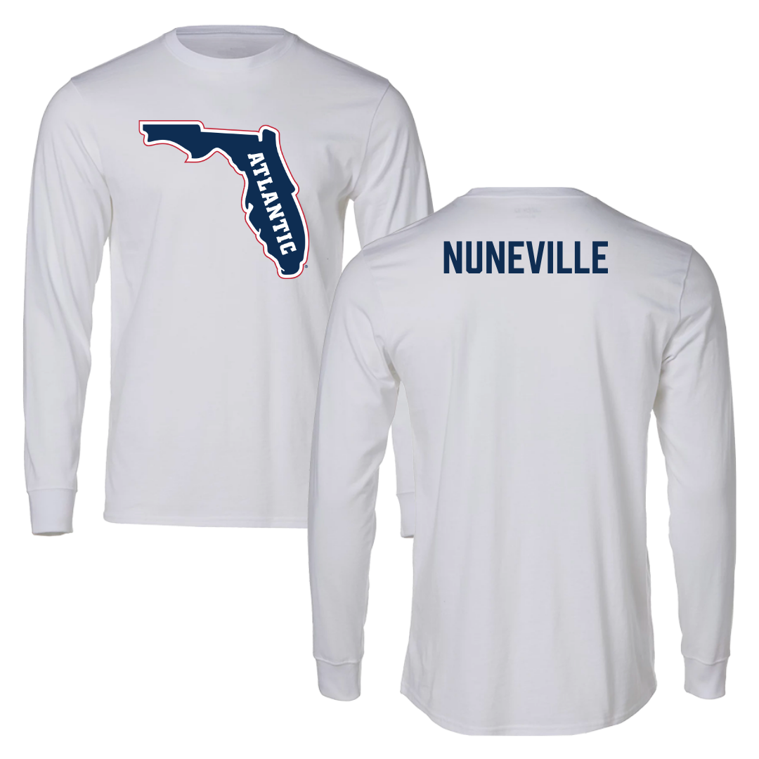 Florida Atlantic University TF and XC White Long Sleeve - William Nuneville