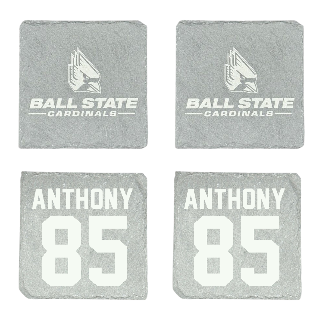 Ball State University Football Stone Coaster (4 Pack)  - #85 Kameron Anthony