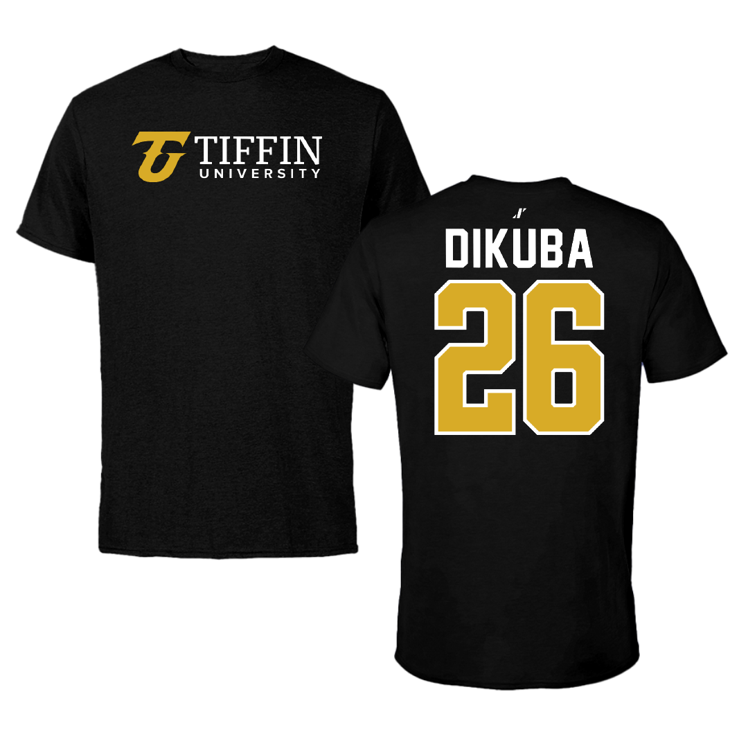 Tiffin University Soccer Black Tee - #26 Kian Dikuba