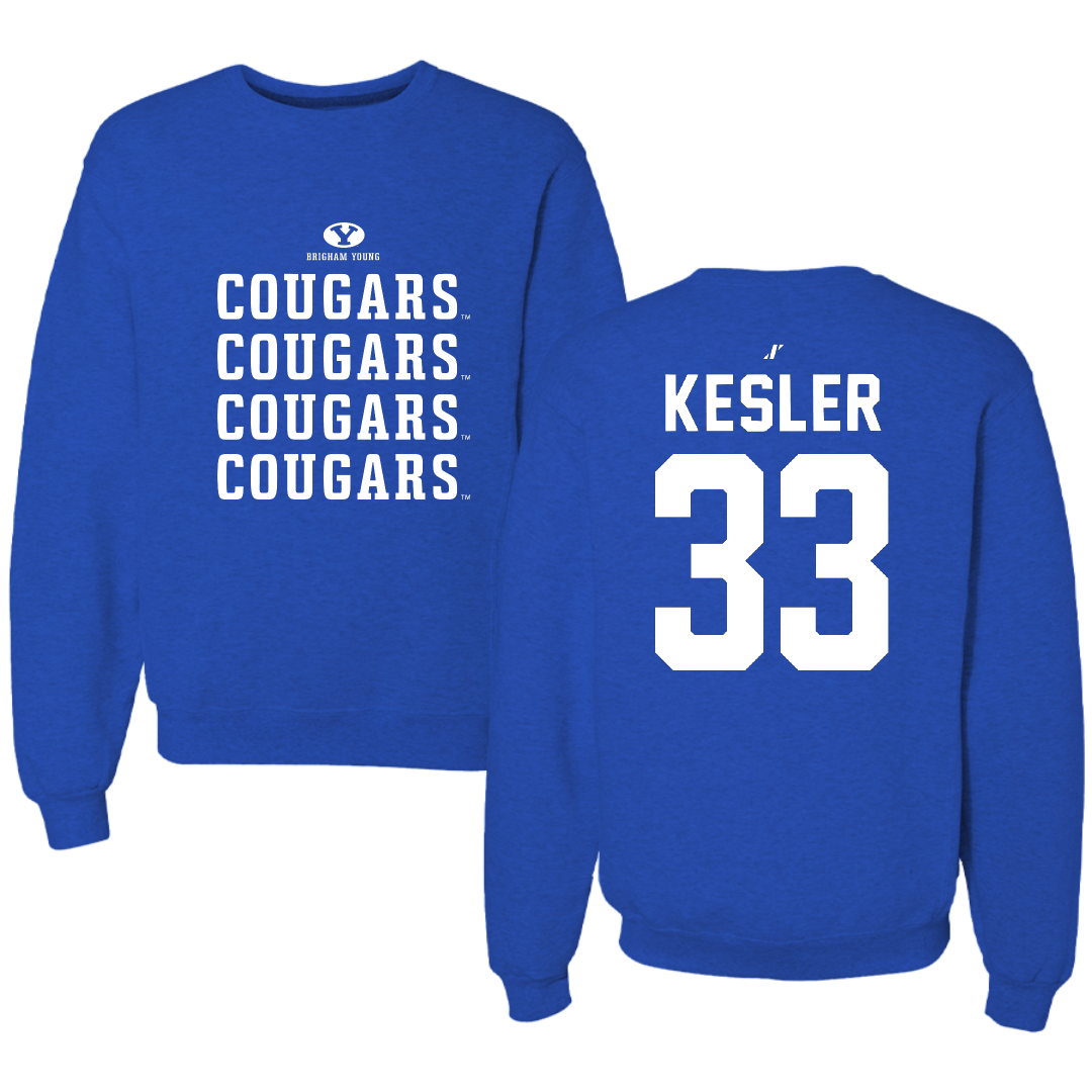 Brigham Young University Soccer Blue General Crewneck - #33 Lucy Kesler