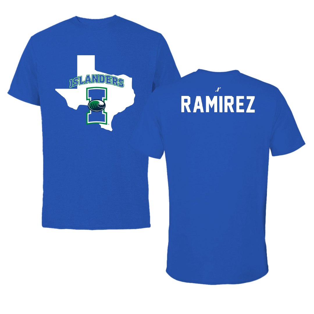 Texas A&M University-Corpus Christi Golf Blue State Performance Tee - Lucia Ramirez