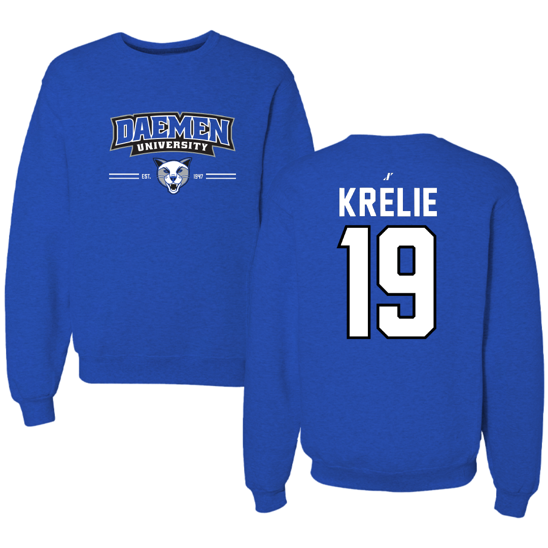 Daemen University Soccer Blue General Crewneck - #19 Natalie Krelie