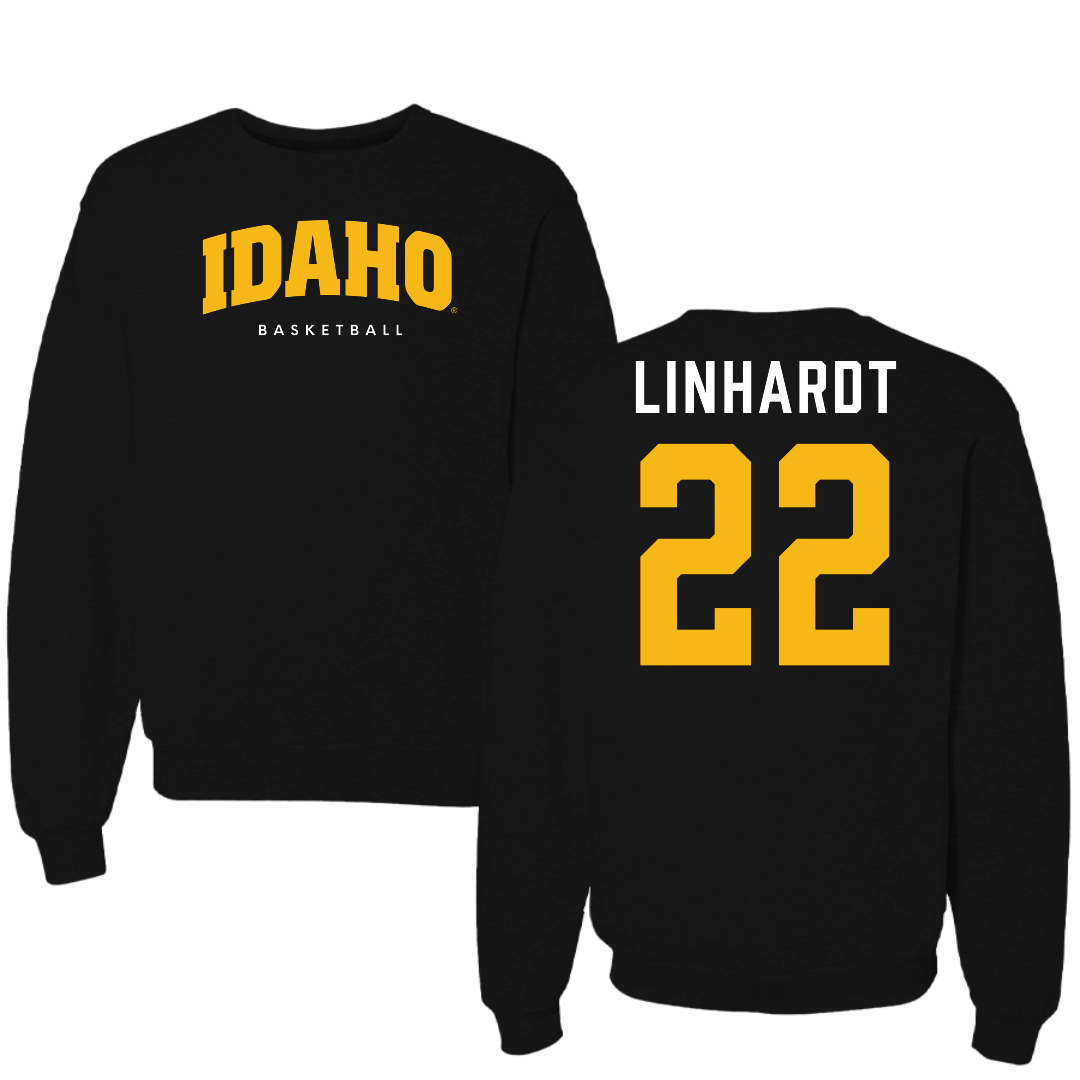 University of Idaho Basketball Black Idaho Crewneck - #22 Tyler Linhardt