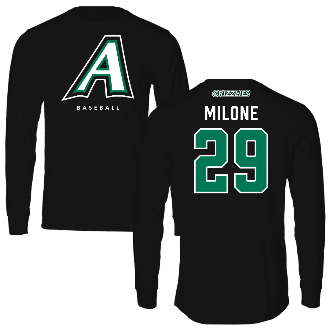 Adams State University Baseball Black Block Long Sleeve - #29 Alex Milone