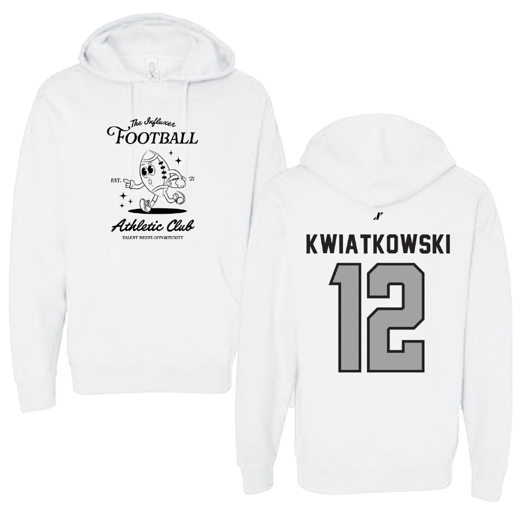Football White Influxer Athletic Club Hoodie - #12 Jordan Kwiatkowski