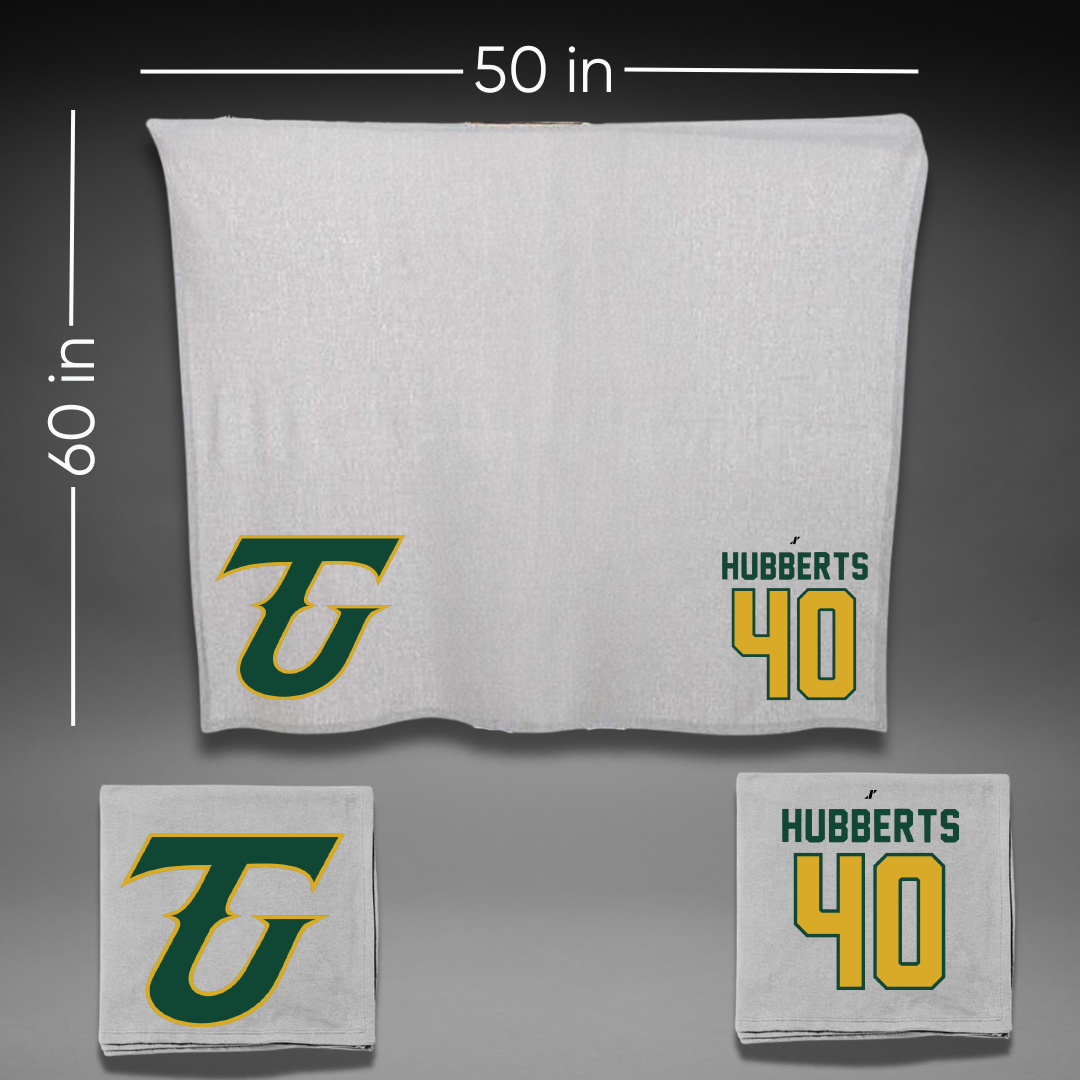 Tiffin University Lacrosse Gray Blanket - #40 Ryan Hubberts