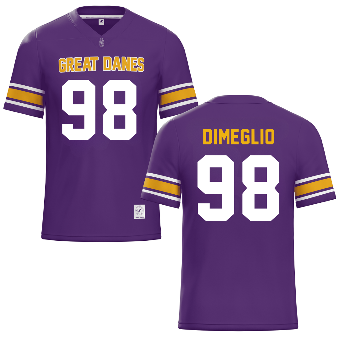 University at Albany Purple Football Jersey - #98 Anthony DiMeglio