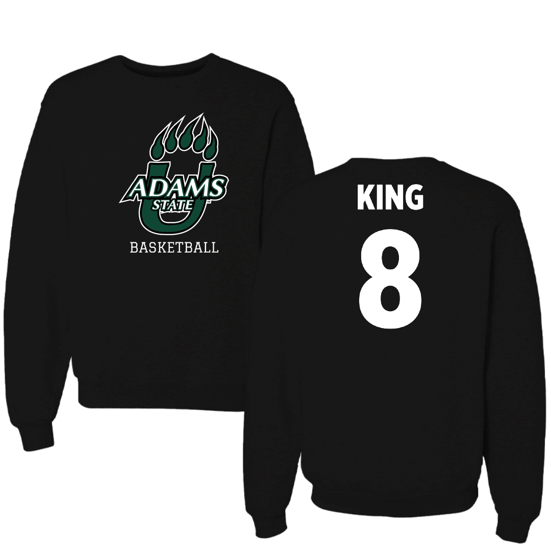 Adams State University Basketball Black State Crewneck - #8 Jayce King