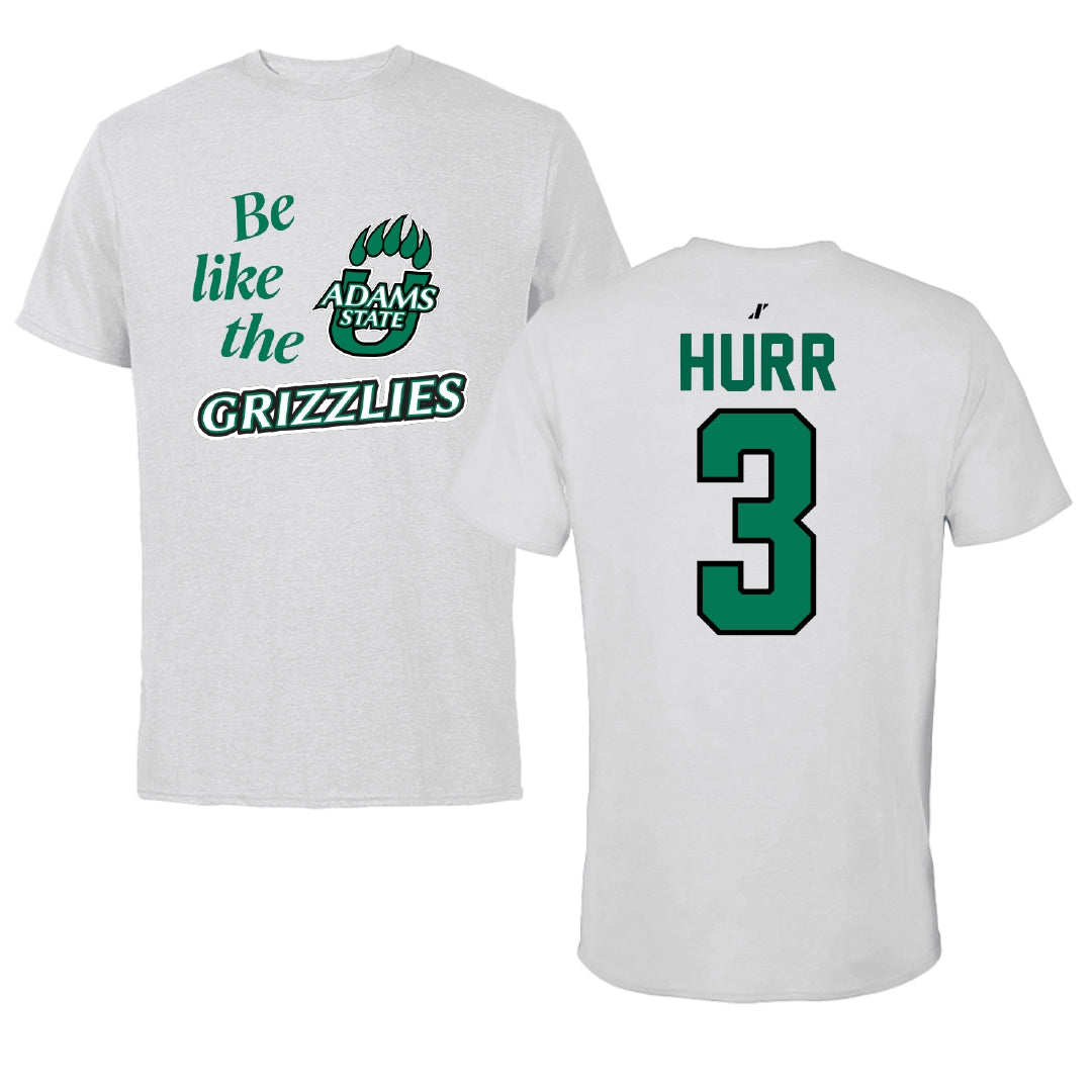 Adams State University Basketball Light Gray Be Like Us Performance Tee - #3 Alex Hurr