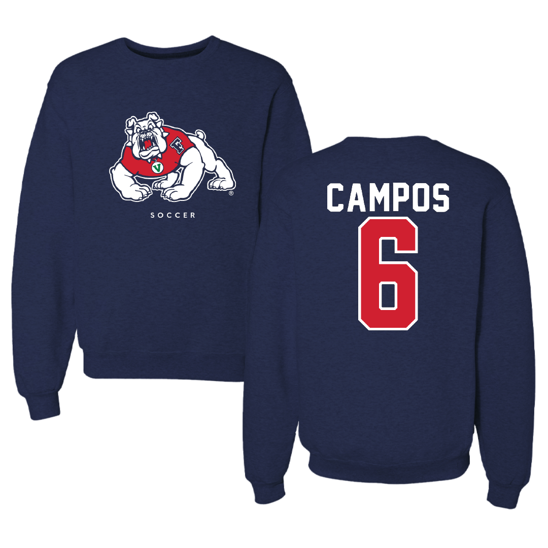 Fresno State University Soccer Navy Crewneck - #6 Averee Campos