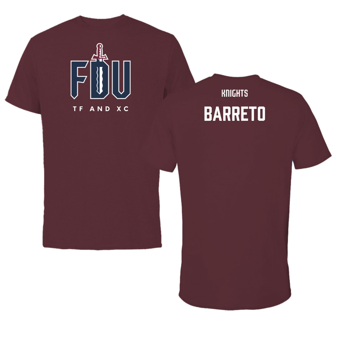 Fairleigh Dickinson University-Metropolitan Campus TF and XC Maroon Performance Tee - Brandon Barreto