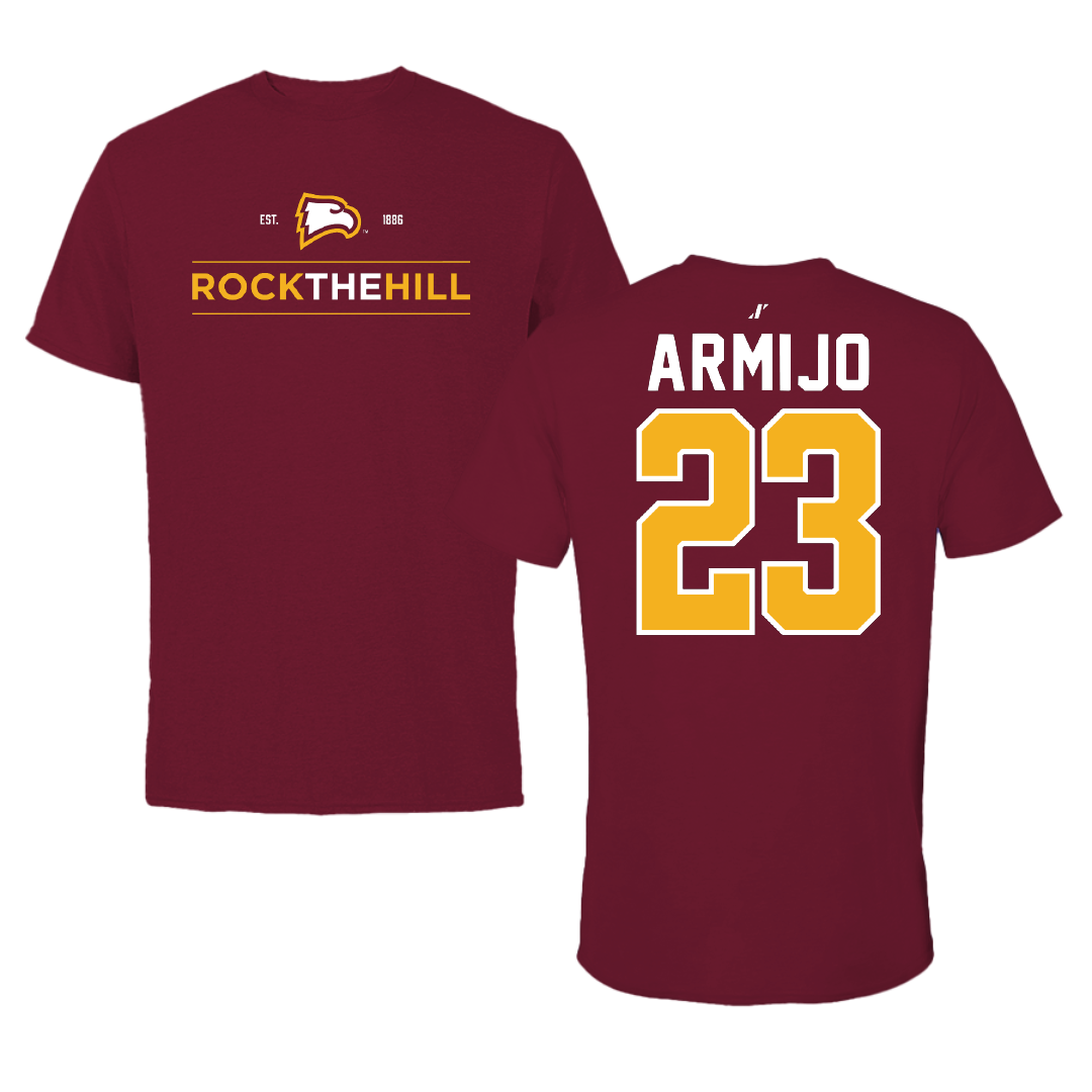 Winthrop University Soccer Garnet General Tee - #23 Ryan Armijo