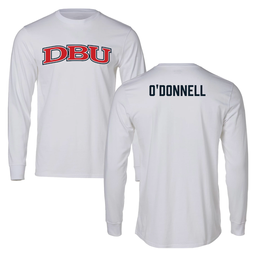 Dallas Baptist University TF and XC White Performance Long Sleeve - Emme O'Donnell