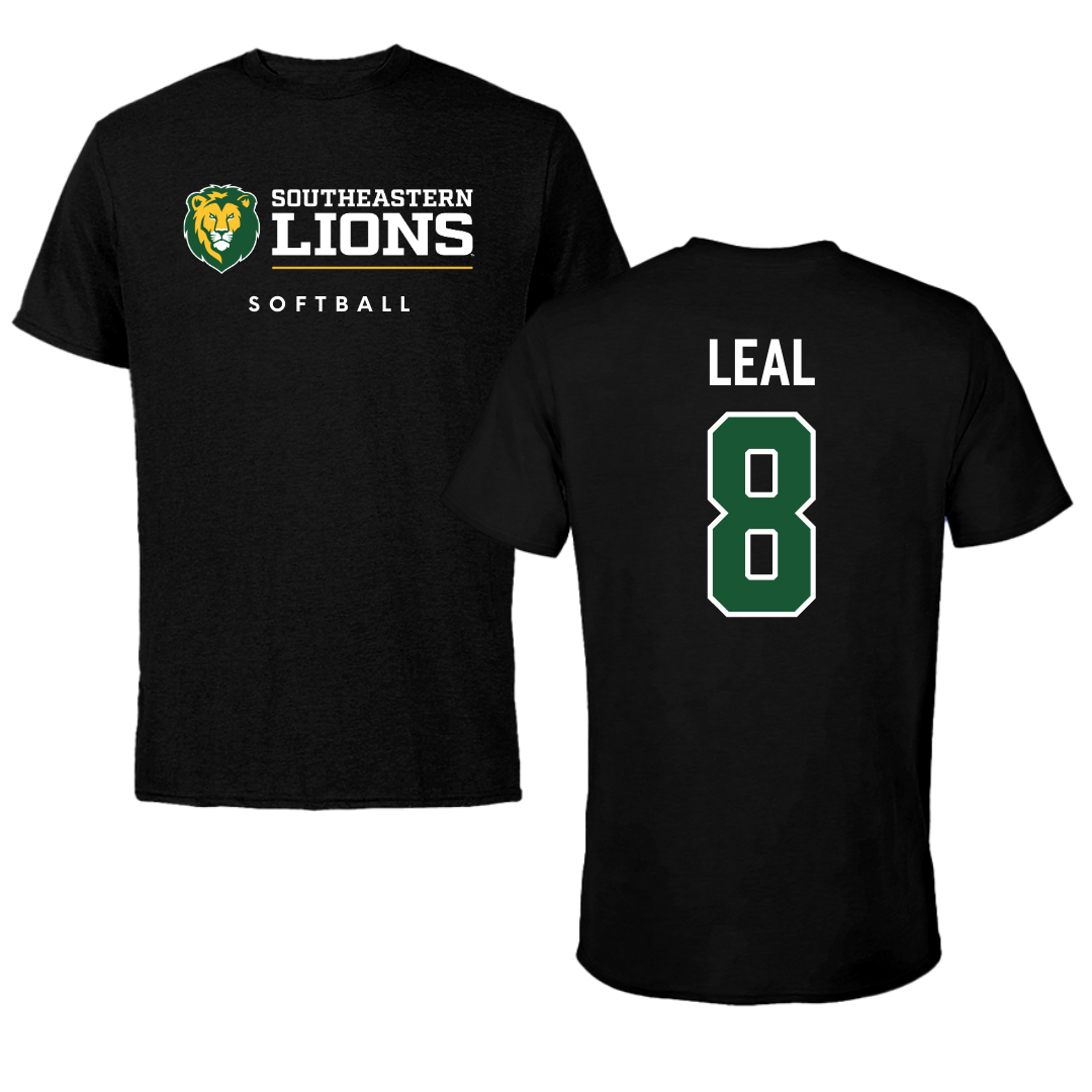 Southeastern Louisiana University Softball Black Performance Tee - #8 Maddie Leal