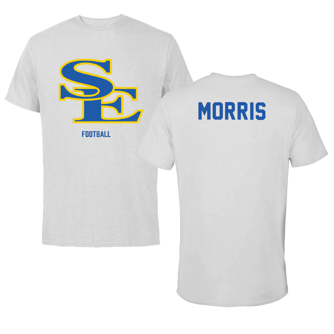 Southeastern Oklahoma State University Football Light Gray Tee - Deon Morris