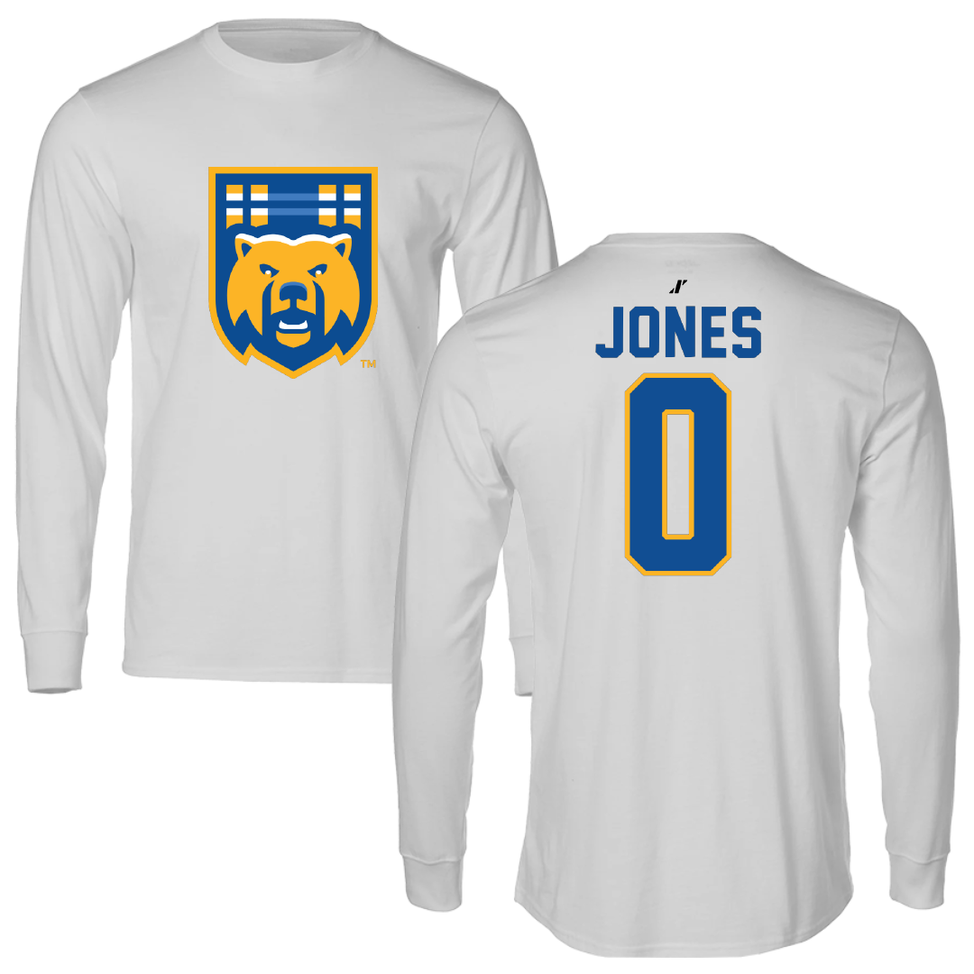 University of California-Riverside Basketball Light Gray Performance Long Sleeve - #0 Tyler Jones