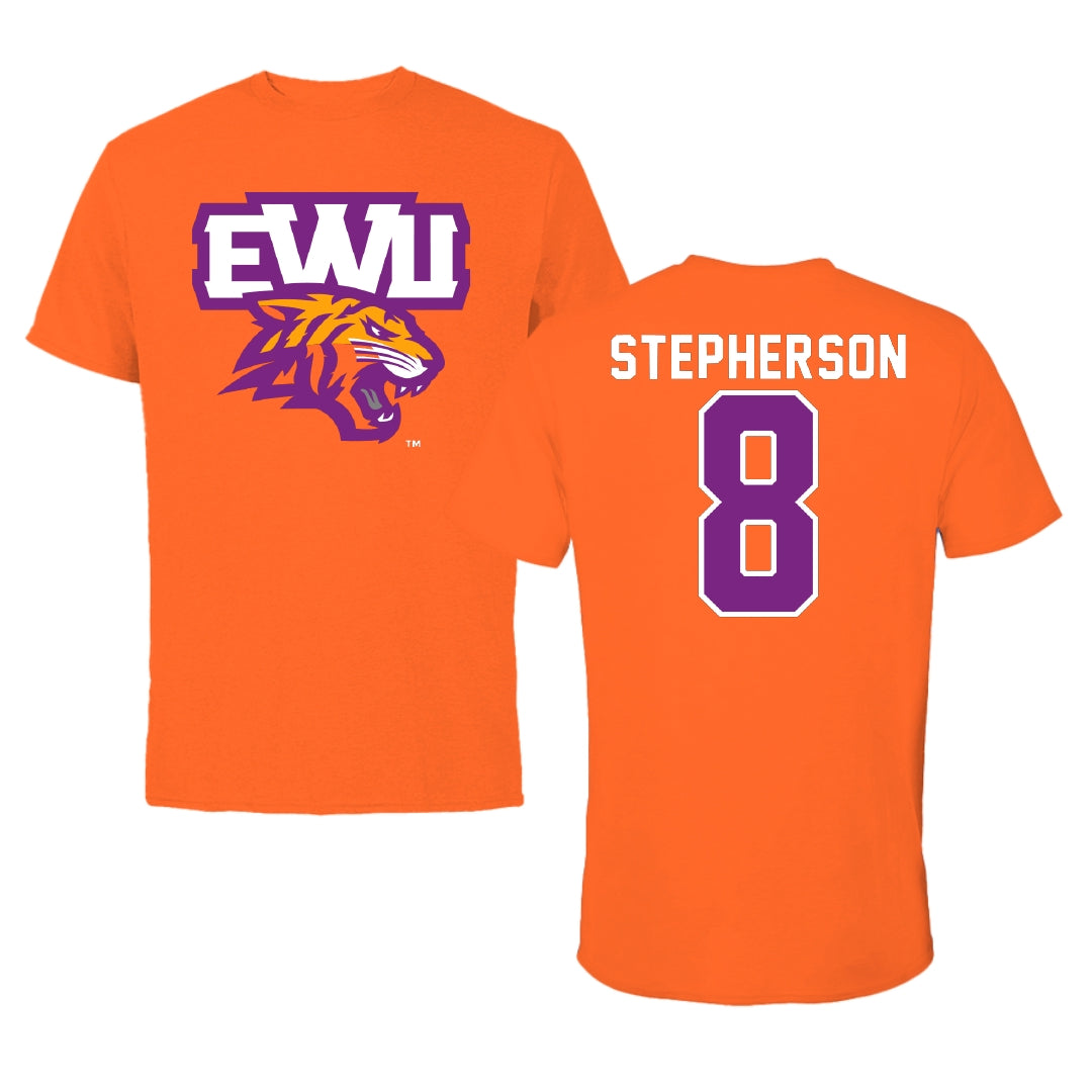 Edward Waters University Softball Orange Tee - #8 Chloe Stepherson