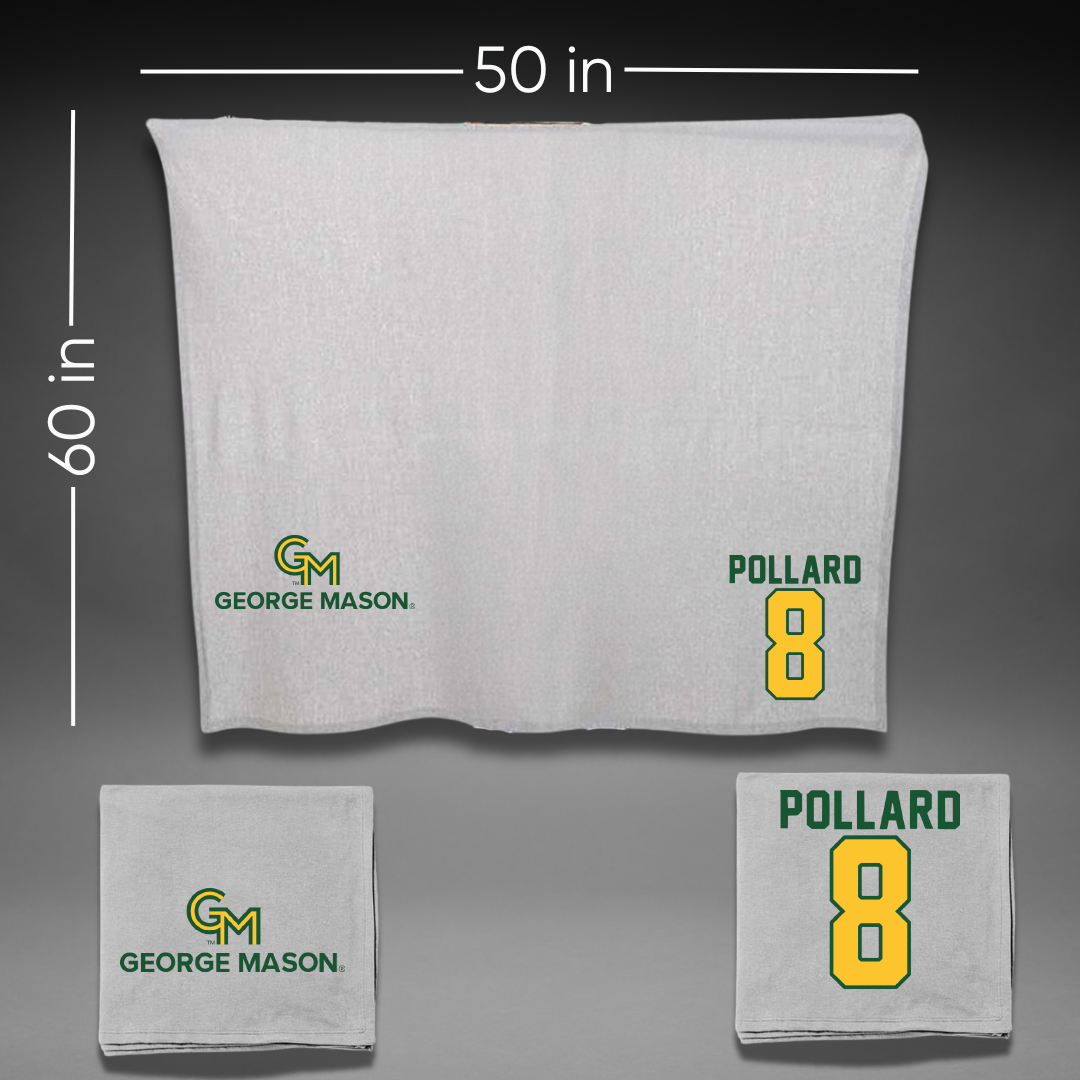 George Mason University Lacrosse Gray Blanket - #8 Catherine Pollard