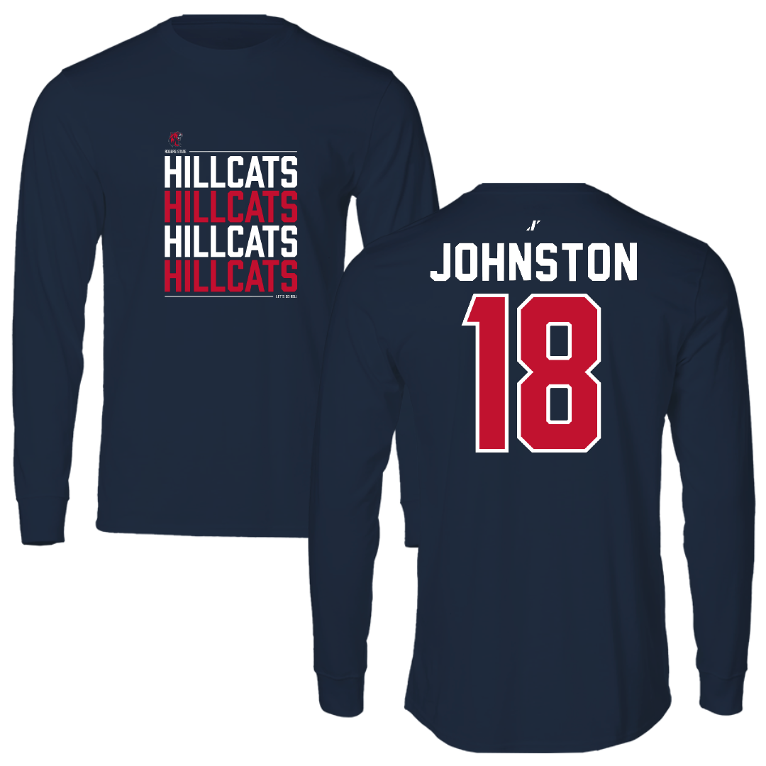 Rogers State University Soccer Navy General Performance Long Sleeve - #18 Zoey Johnston