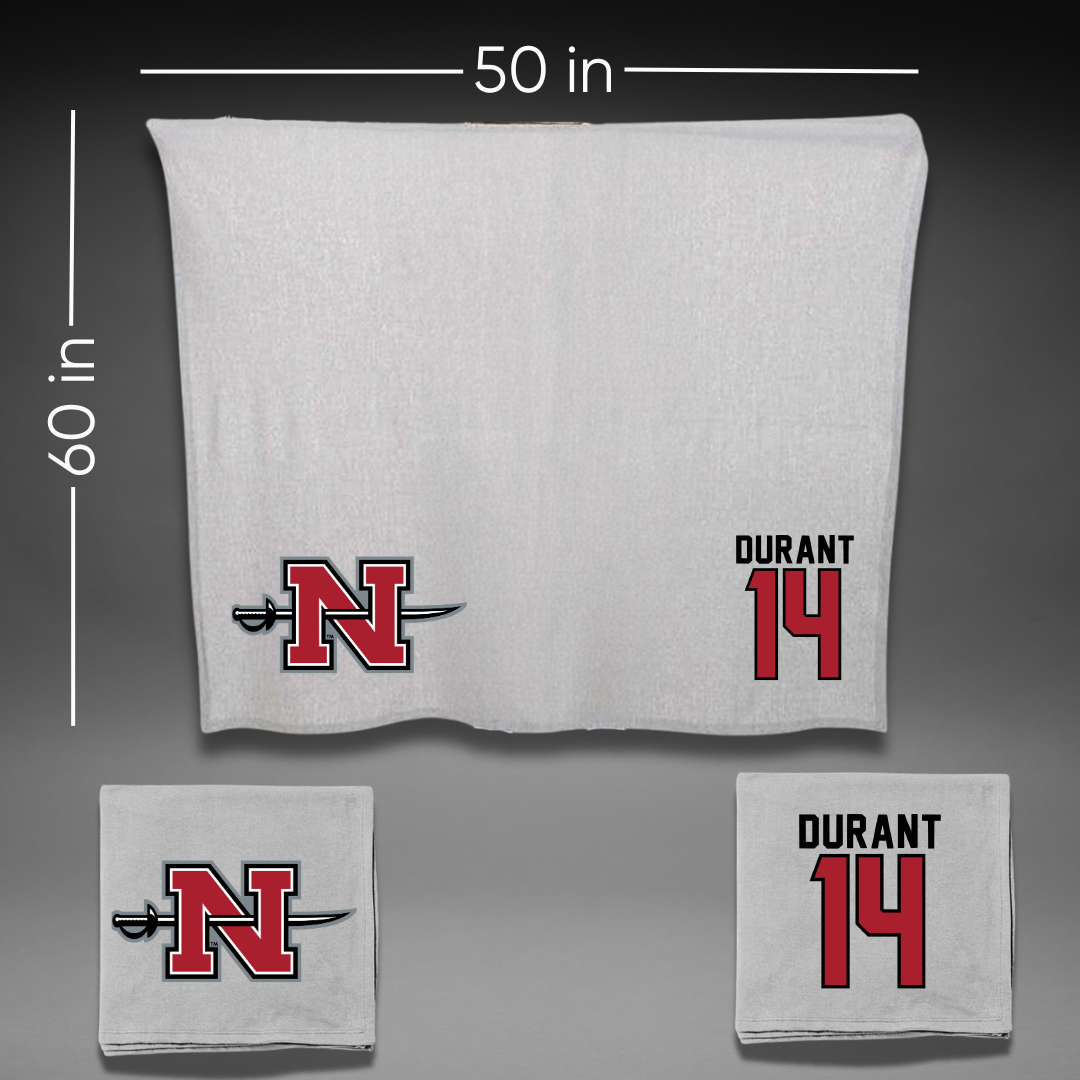 Nicholls State University Beach Volleyball Gray Blanket - #14 Bethanie Durant