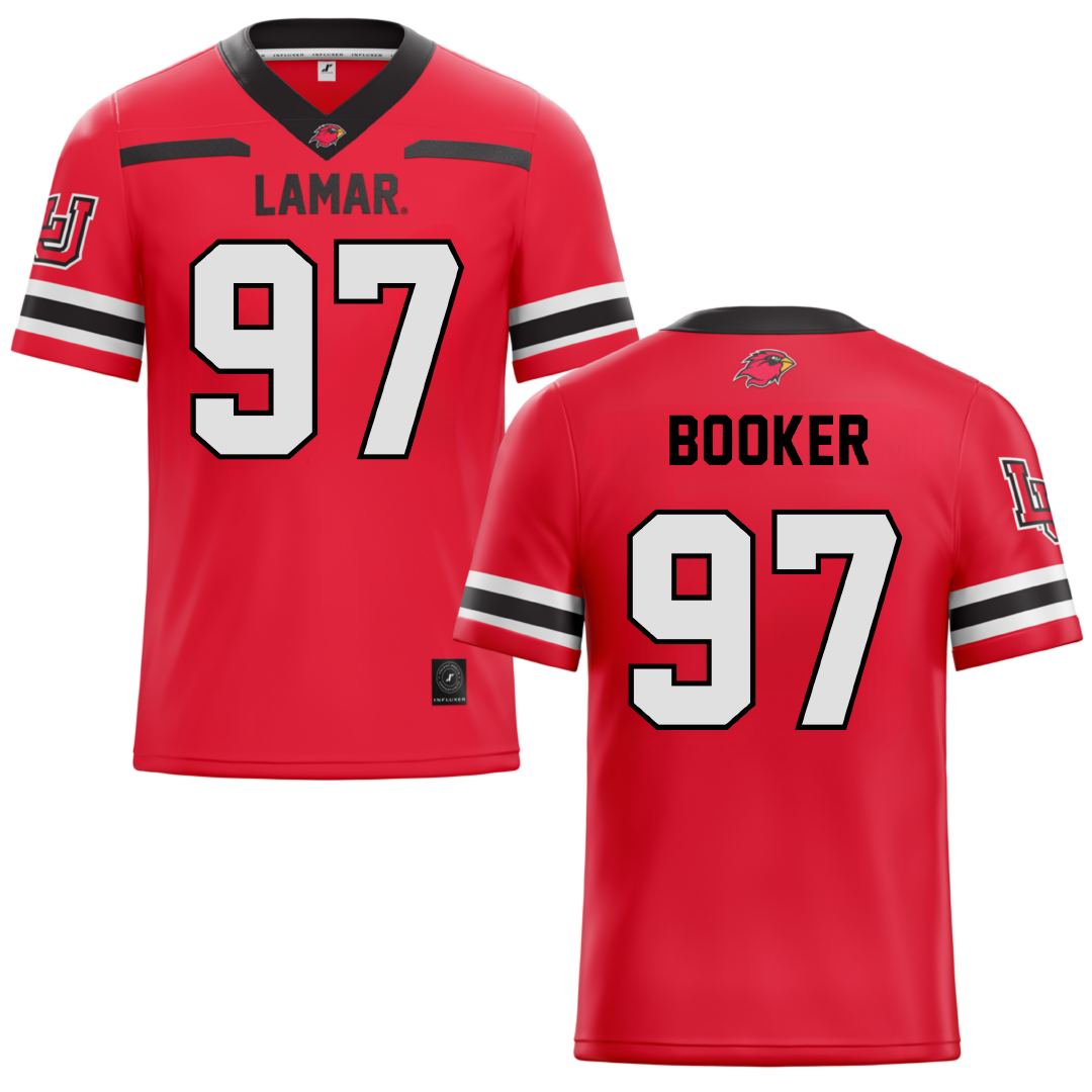Lamar University Red Football Jersey - #97 Christian Booker