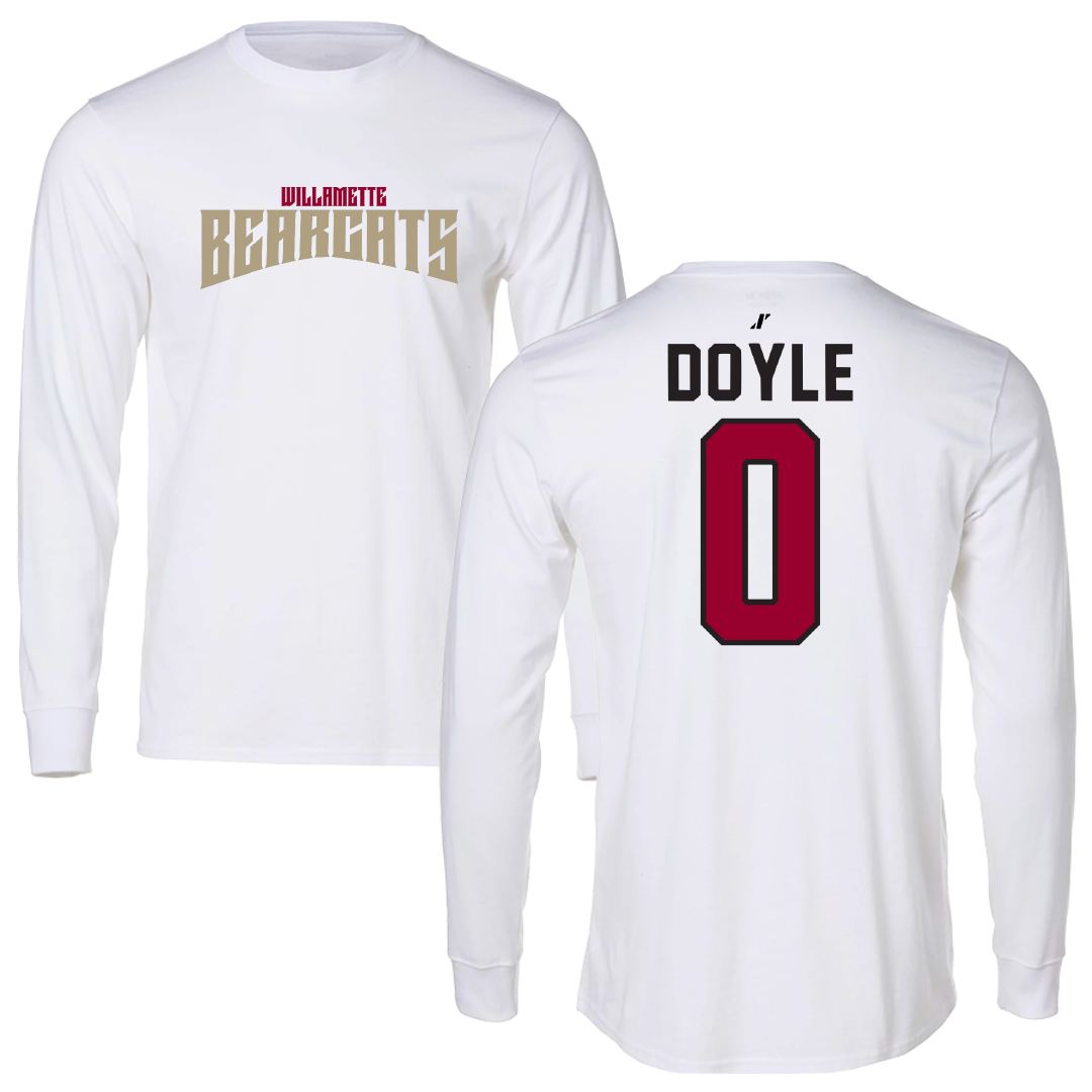 Willamette University Soccer White Classic Performance Long Sleeve - #0 Ryan Doyle