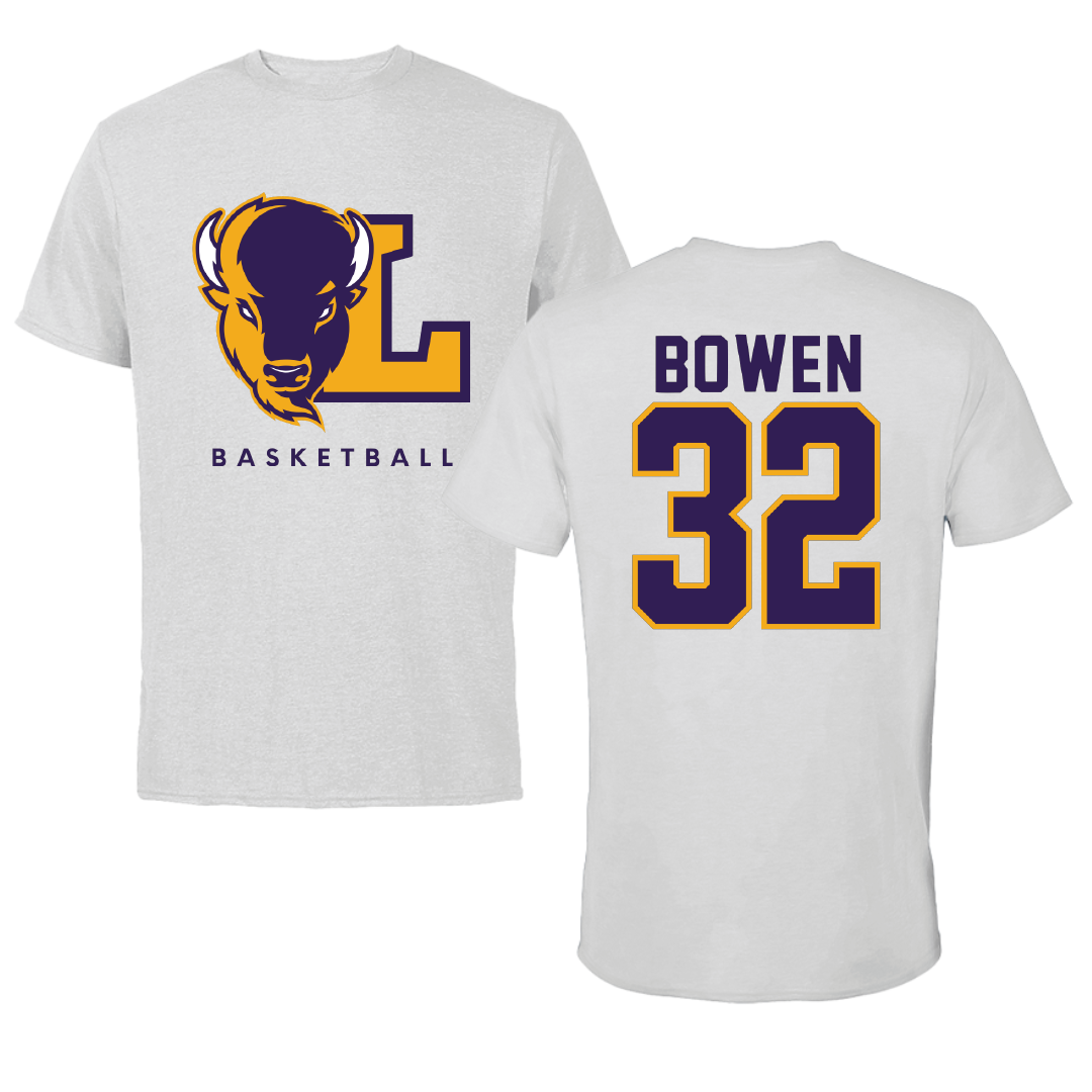 Lipscomb University Basketball Light Gray Performance Tee - #32 Taylor Bowen
