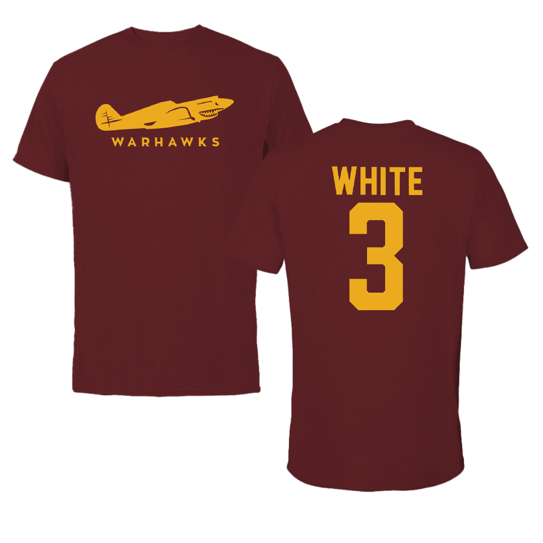 University of Louisiana Monroe Baseball Maroon Performance Tee - #3 Zachary White