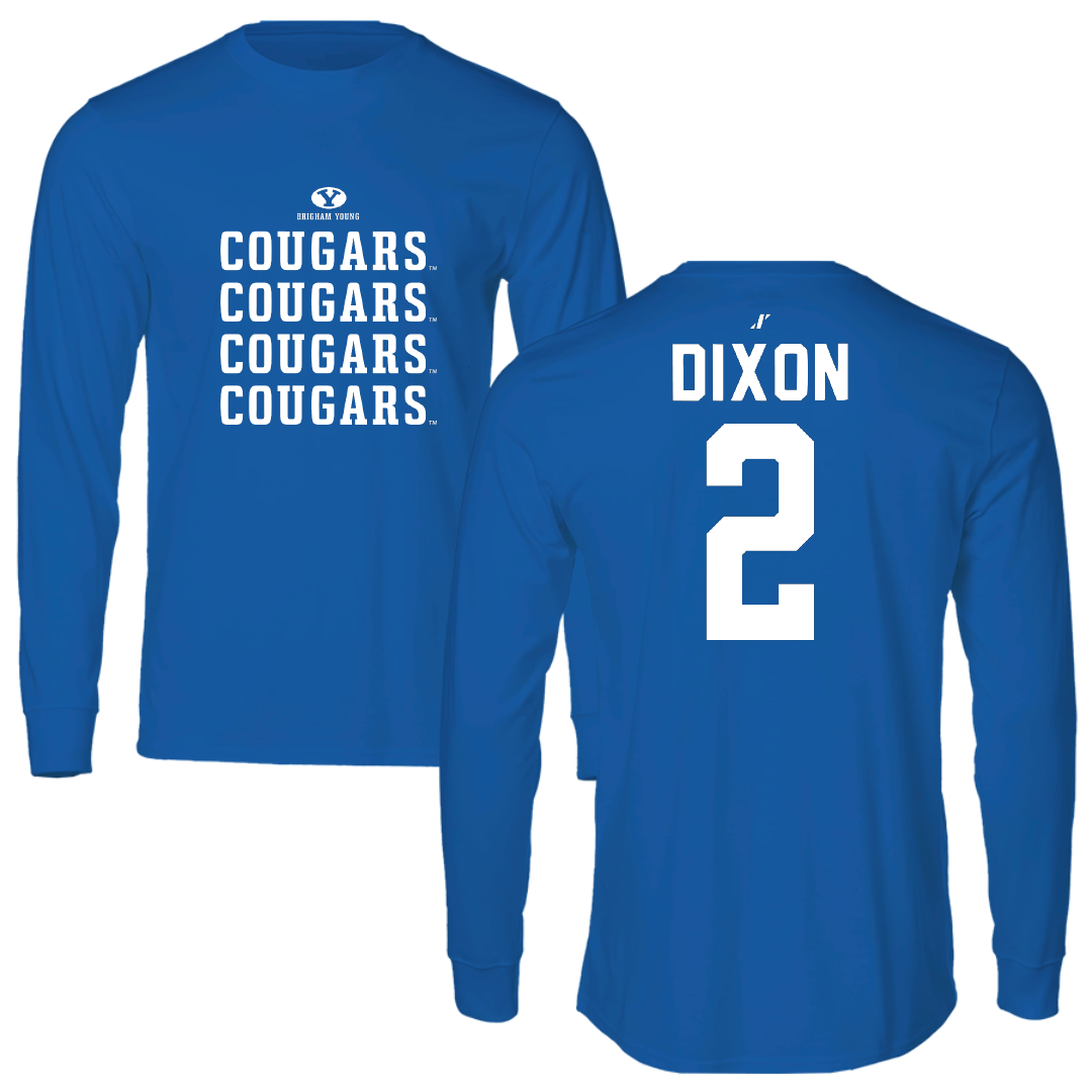 Brigham Young University Soccer Blue General Performance Long Sleeve - #2 Halle Dixon