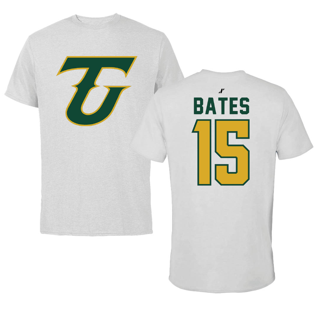 Tiffin University Basketball Light Gray Performance Tee - #15 Caleb Bates