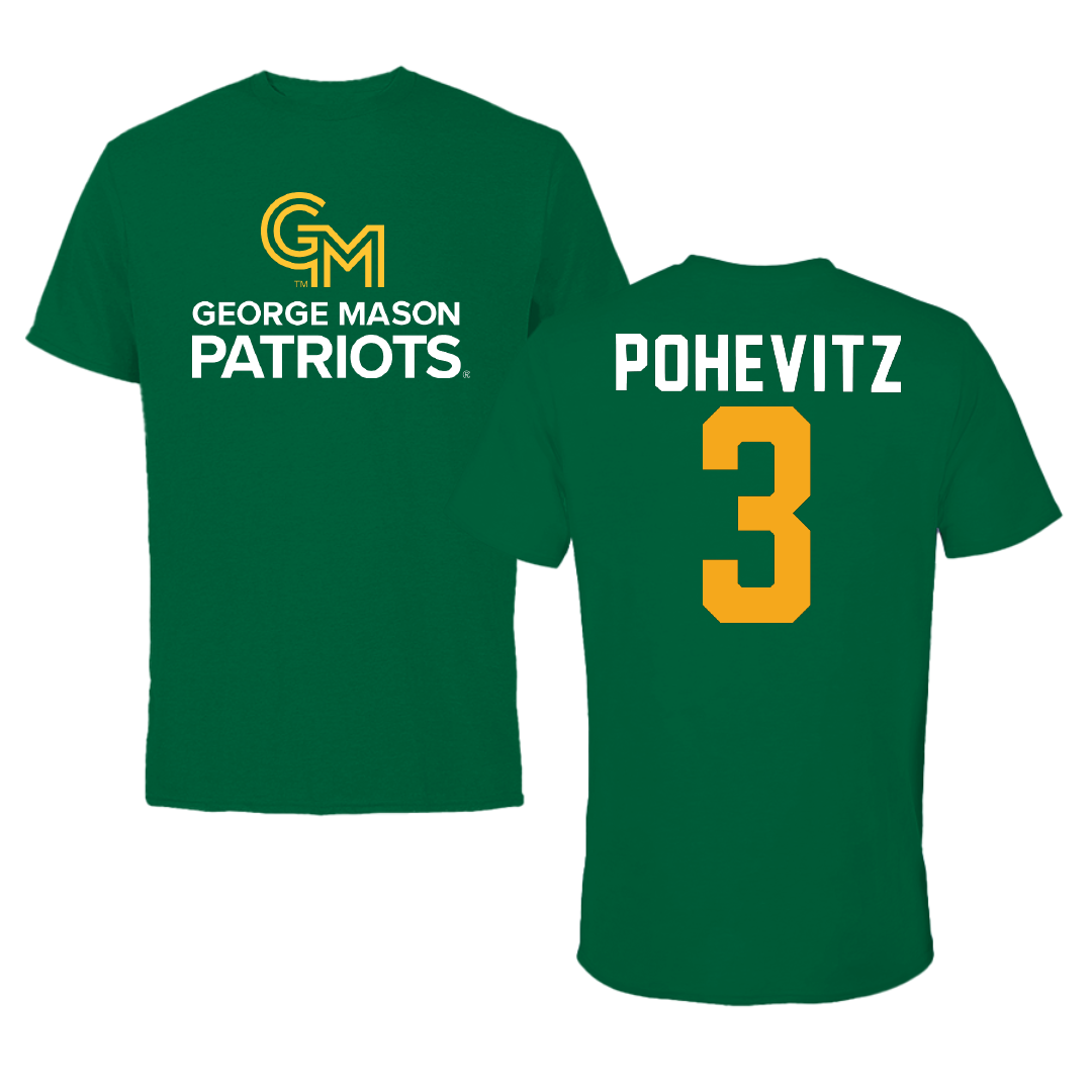 George Mason University Volleyball Green Patriots Tee - #3 Blake Pohevitz