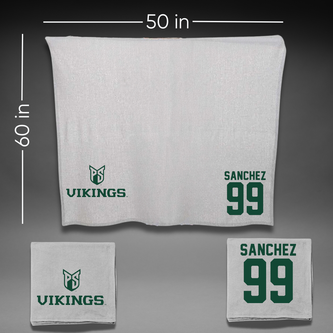 Portland State University Softball Gray Blanket - #99 Elise Sanchez