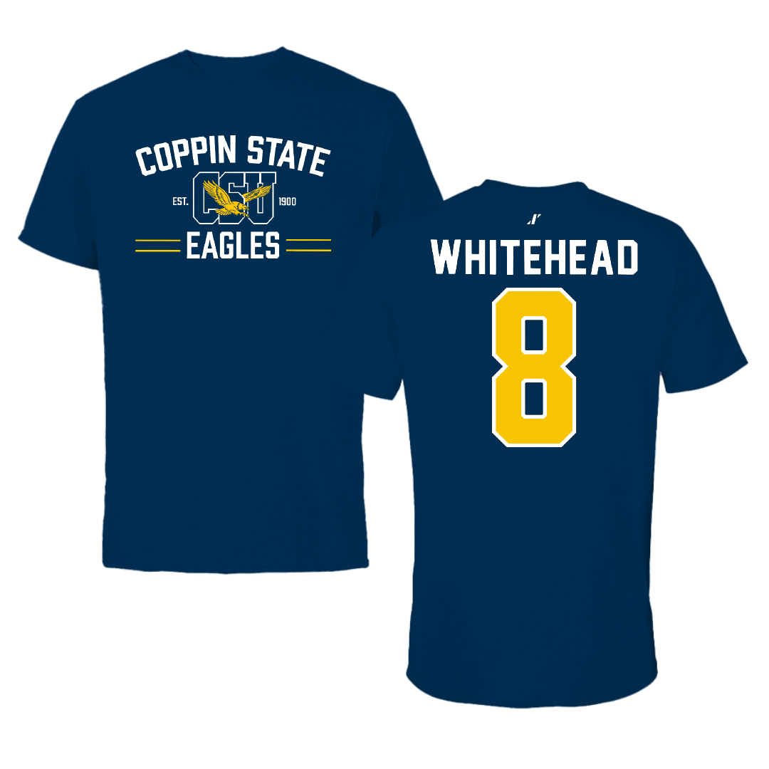 Coppin State University Baseball Navy General Performance Tee - #8 Jamar Whitehead