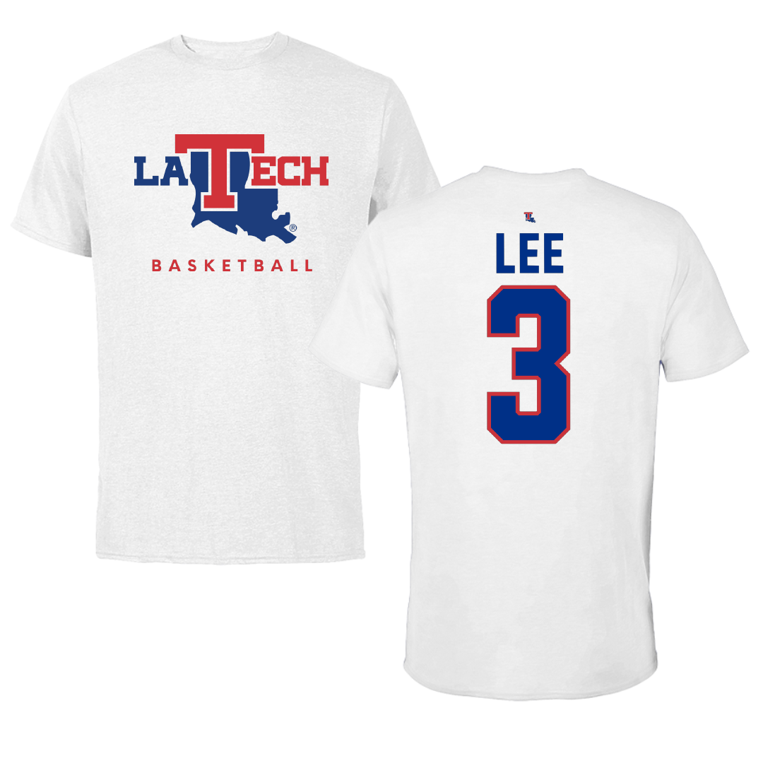 Louisiana Tech University Basketball White Tee - #3 Robyn Lee