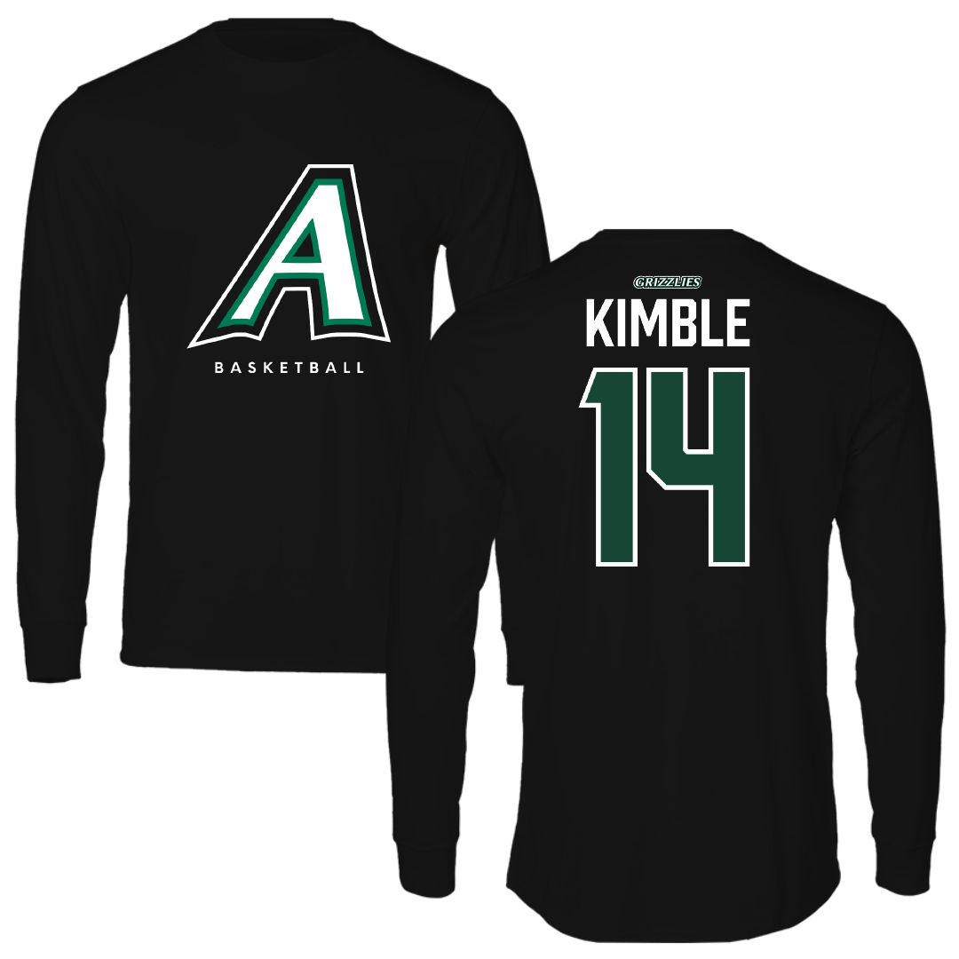 Adams State University Basketball Black Block Performance Long Sleeve - #14 Cam Kimble