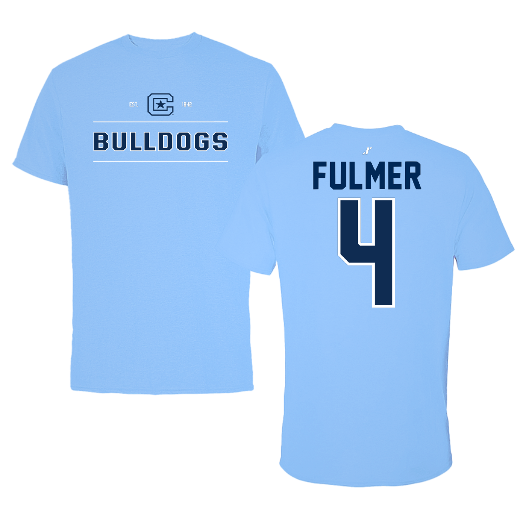 The Citadel Baseball Carolina Blue General Tee - #4 Garrett Fulmer