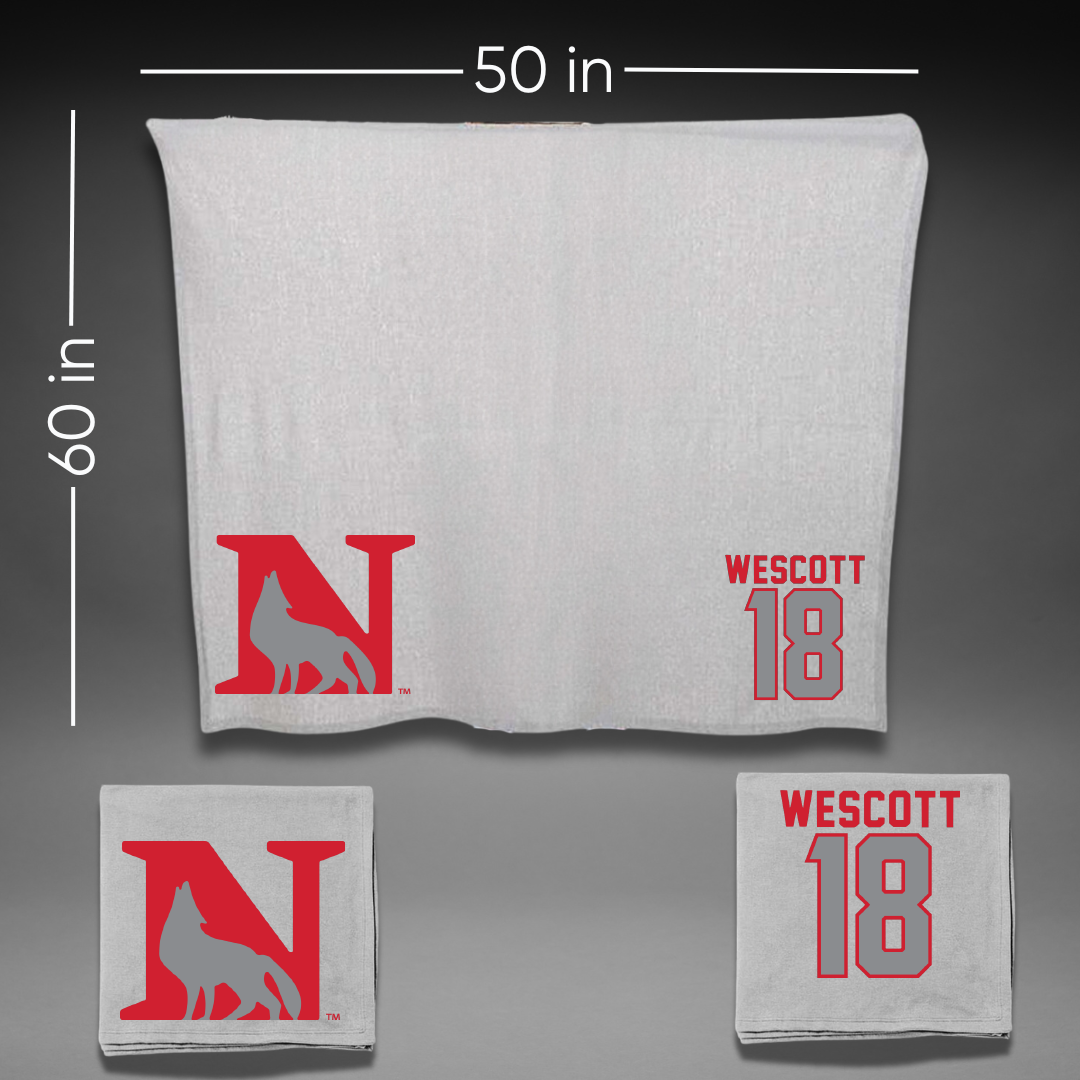 Newberry College Softball Gray Blanket - #18 Natalie Wescott