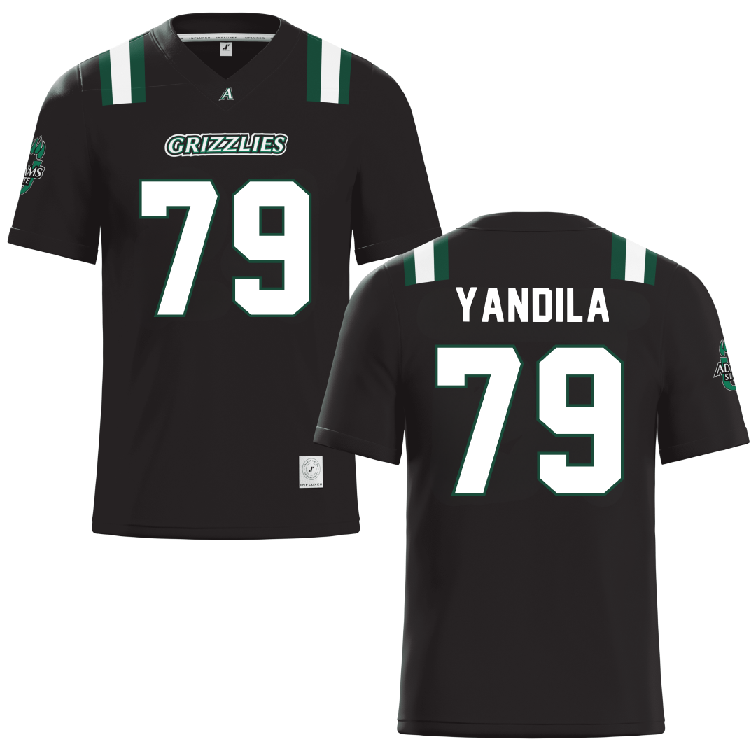 Adams State University Black Football Jersey - #79 Jordan Yandila