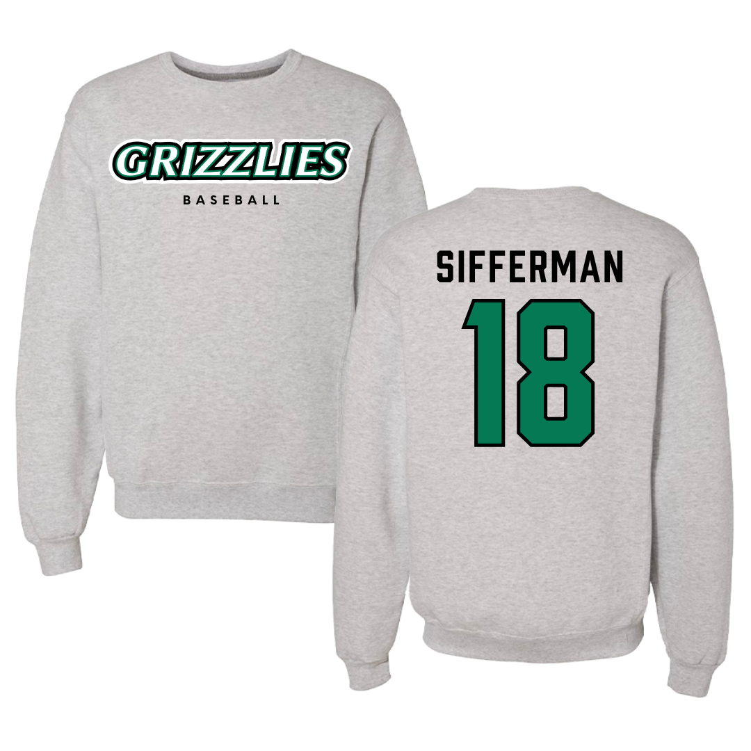 Adams State University Baseball Gray Grizzlies Crewneck - #18 Ray Sifferman