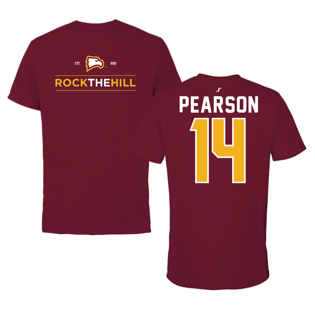 Winthrop University Soccer Garnet General Tee - #14 Delaney Pearson