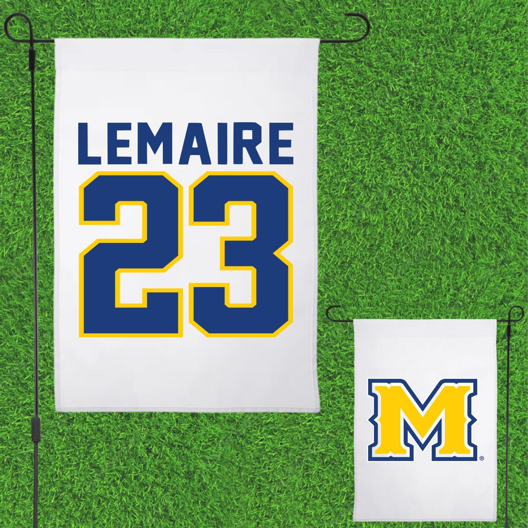McNeese State University Football White Garden Flag - #23 Peyton Lemaire