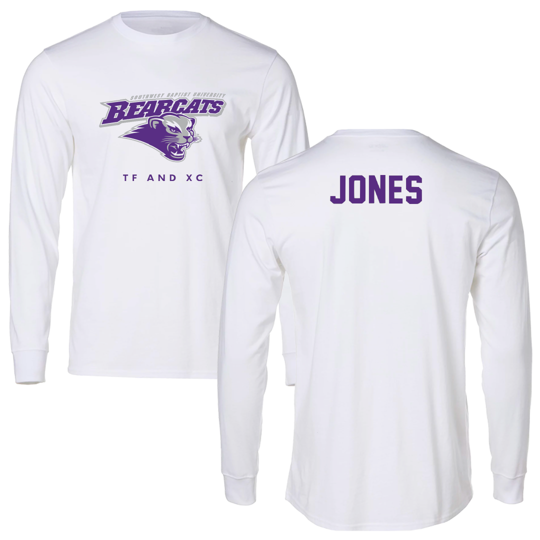 Southwest Baptist University TF and XC White Performance Long Sleeve - Marcus Jones