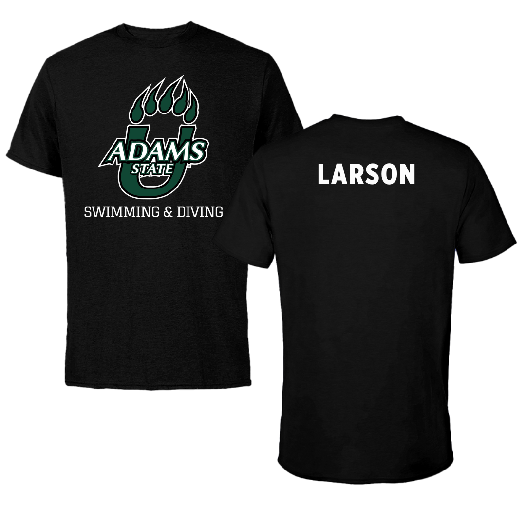 Adams State University Swimming & Diving Black State Tee - Kennedy Larson