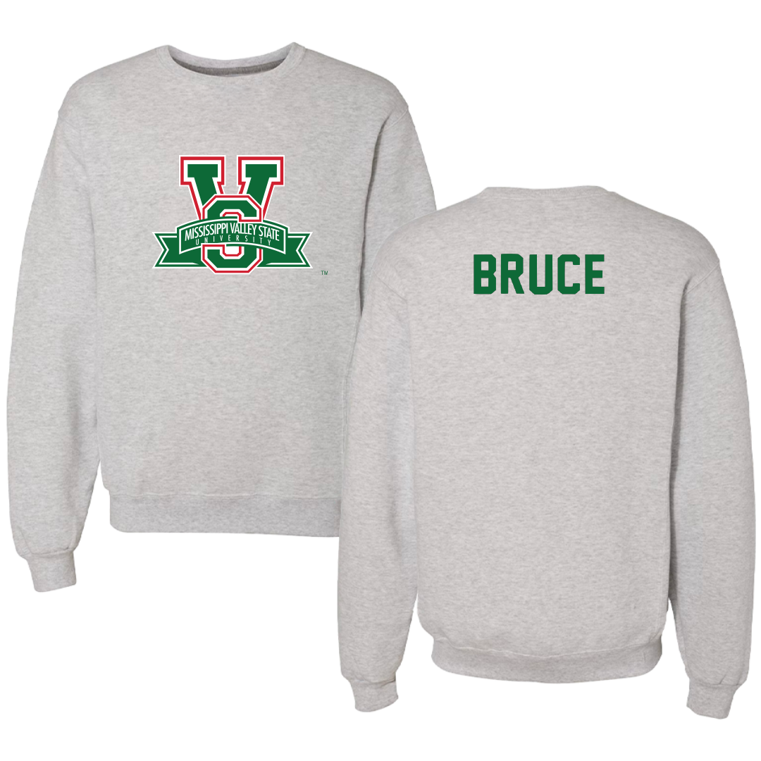 Mississippi Valley State University TF and XC Gray Crewneck - Samara Bruce