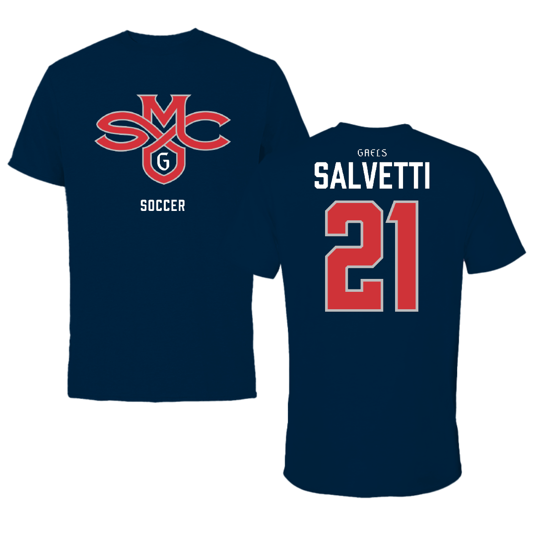 Saint Mary's College of California Soccer Navy Tee - #21 Briana Salvetti