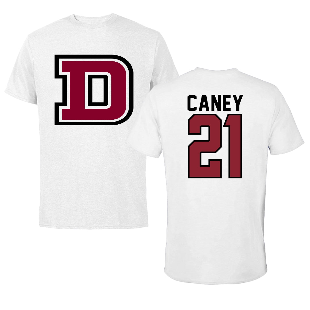 Dean College Soccer White Performance Tee - #21 Alyssa Caney