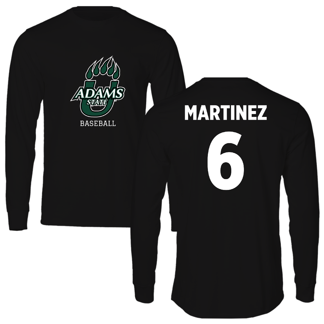 Adams State University Baseball Black State Performance Long Sleeve - #6 Gunner Martinez