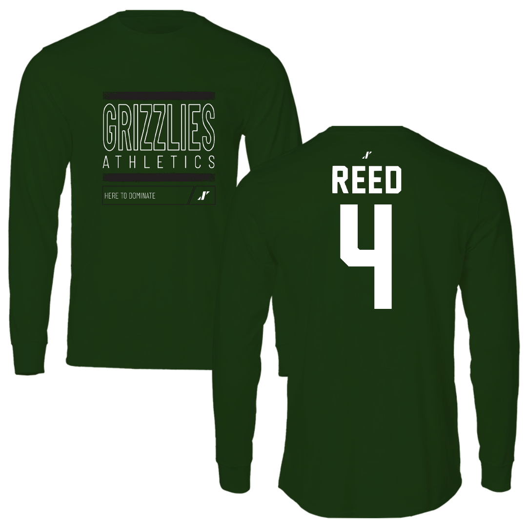 Adams State University Basketball Forest Green Dominate Performance Long Sleeve - #4 Jaylin Reed