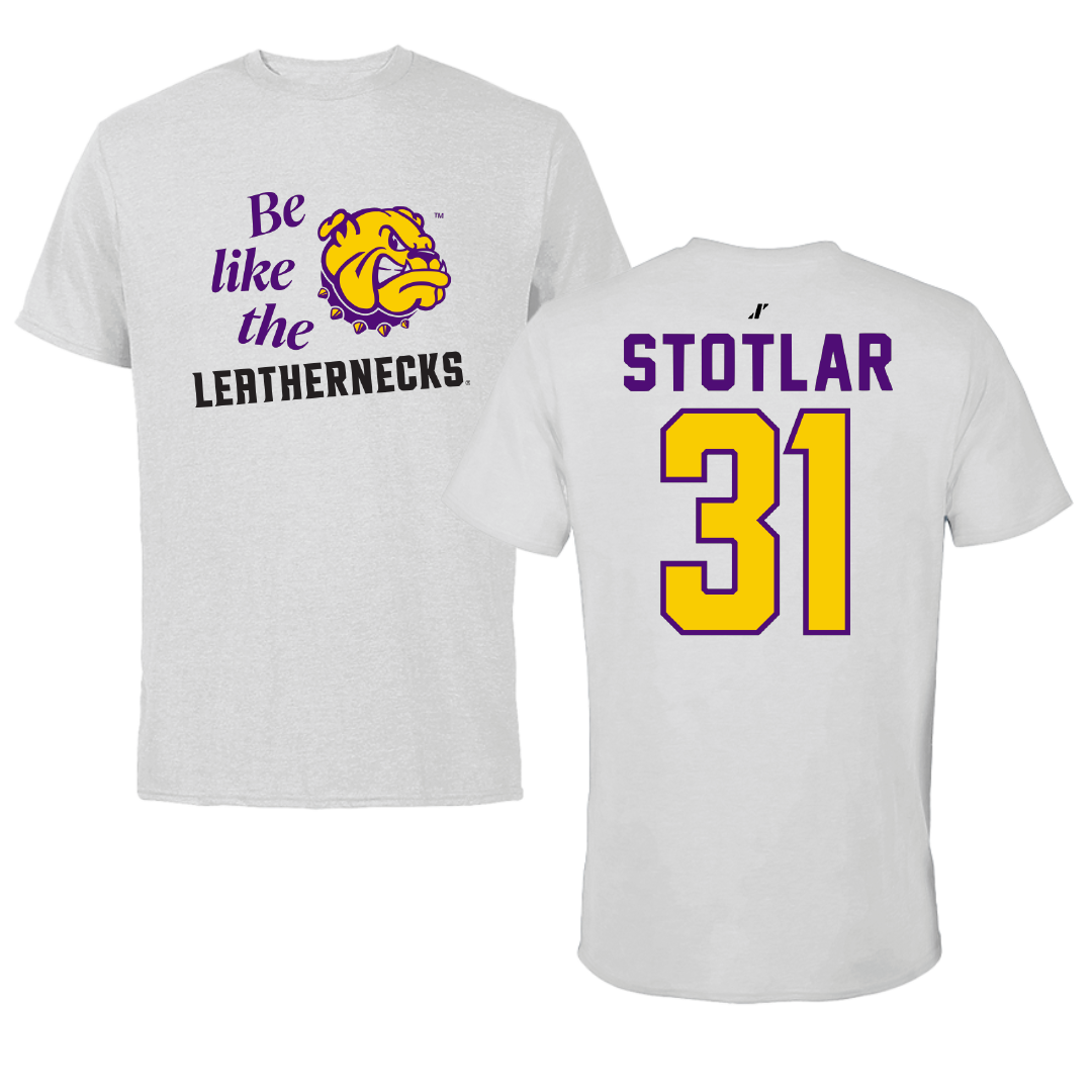 Western Illinois University Baseball Light Gray Be Like Us Performance Tee - #31 Karsten Stotlar