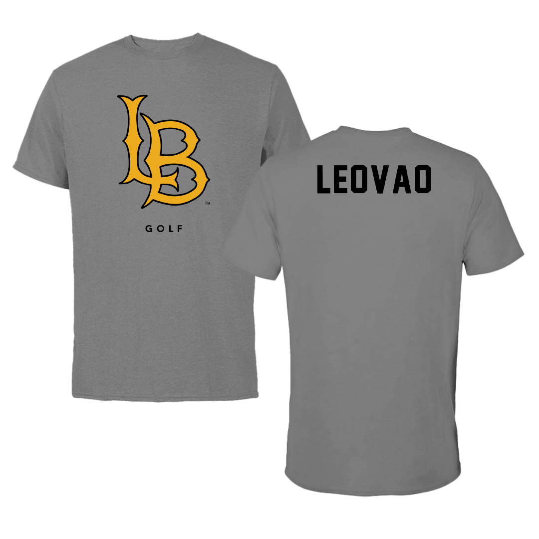 Long Beach State University Golf Gray Tee - Jasmine Leovao